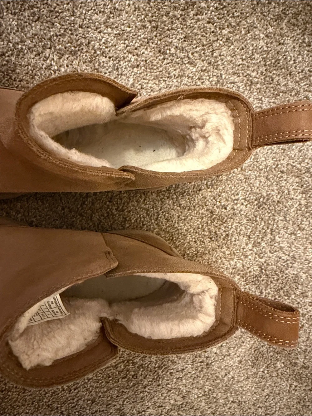 Women’s platform Ugg boots in tan
